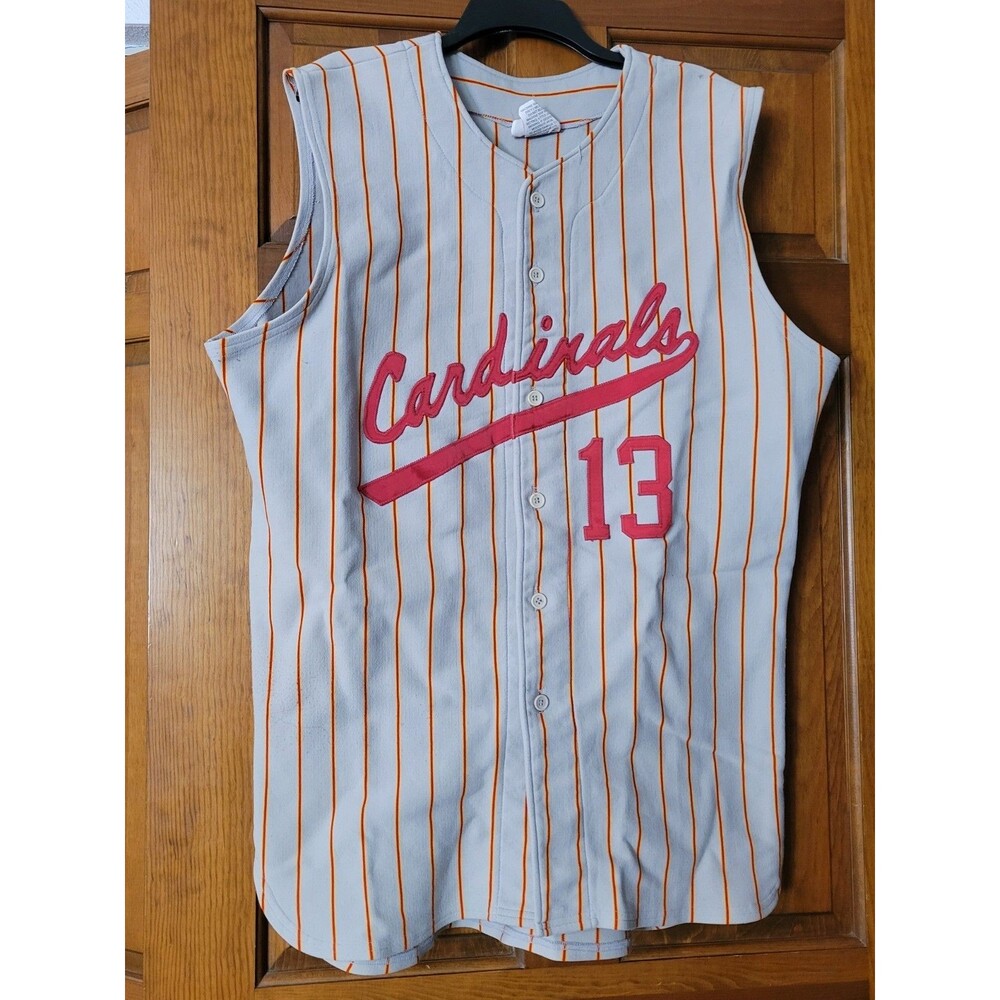 Vintage Cardinals #13 Sleeveless Jersey Betlin Mfg Co Ohio XXL Rare Find